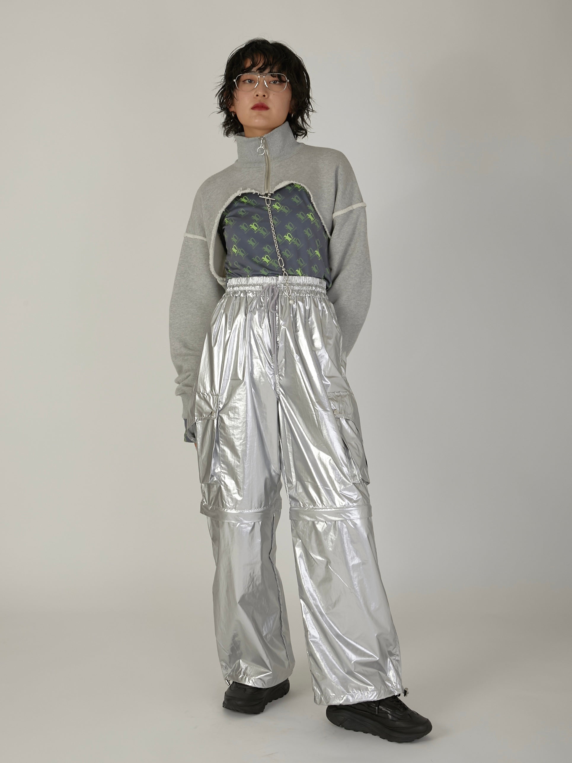 2WAY METALLIC CARGO PANTS Ⅱ / SILVER – led-tokyo│レッド