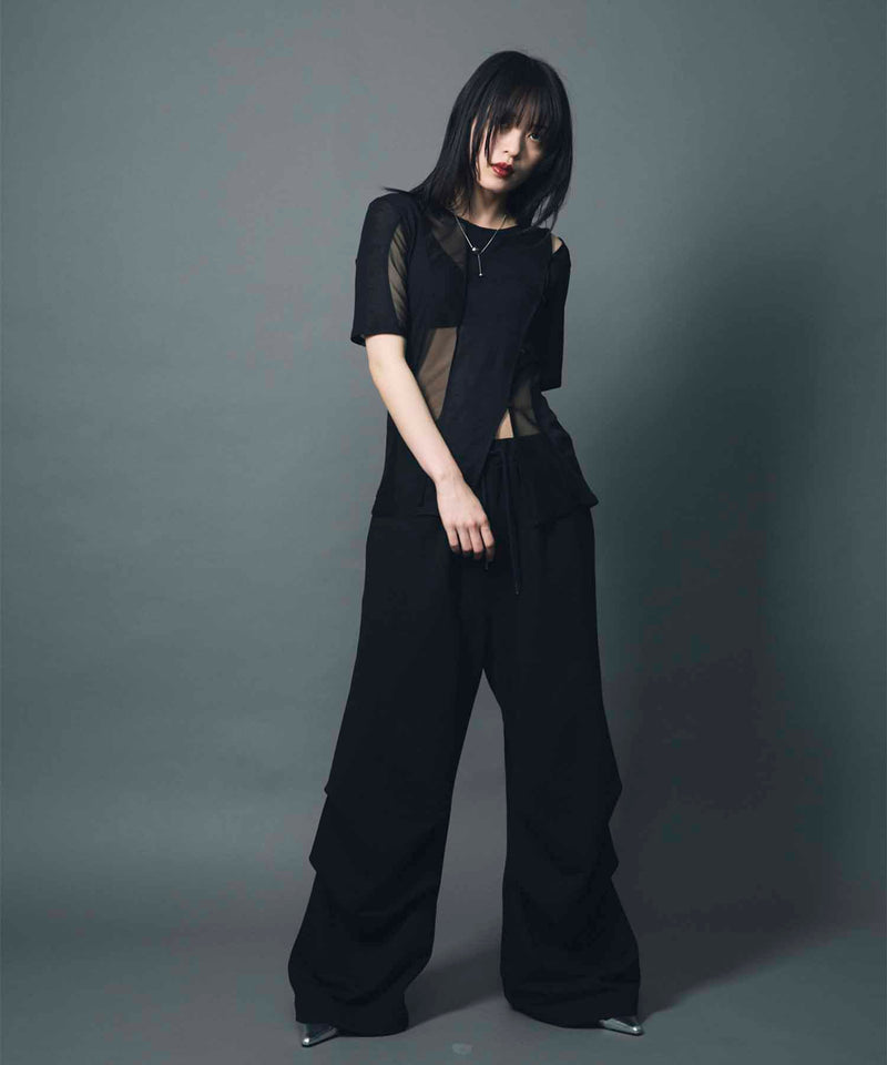 SHEER DOCKING TEE / BLACK