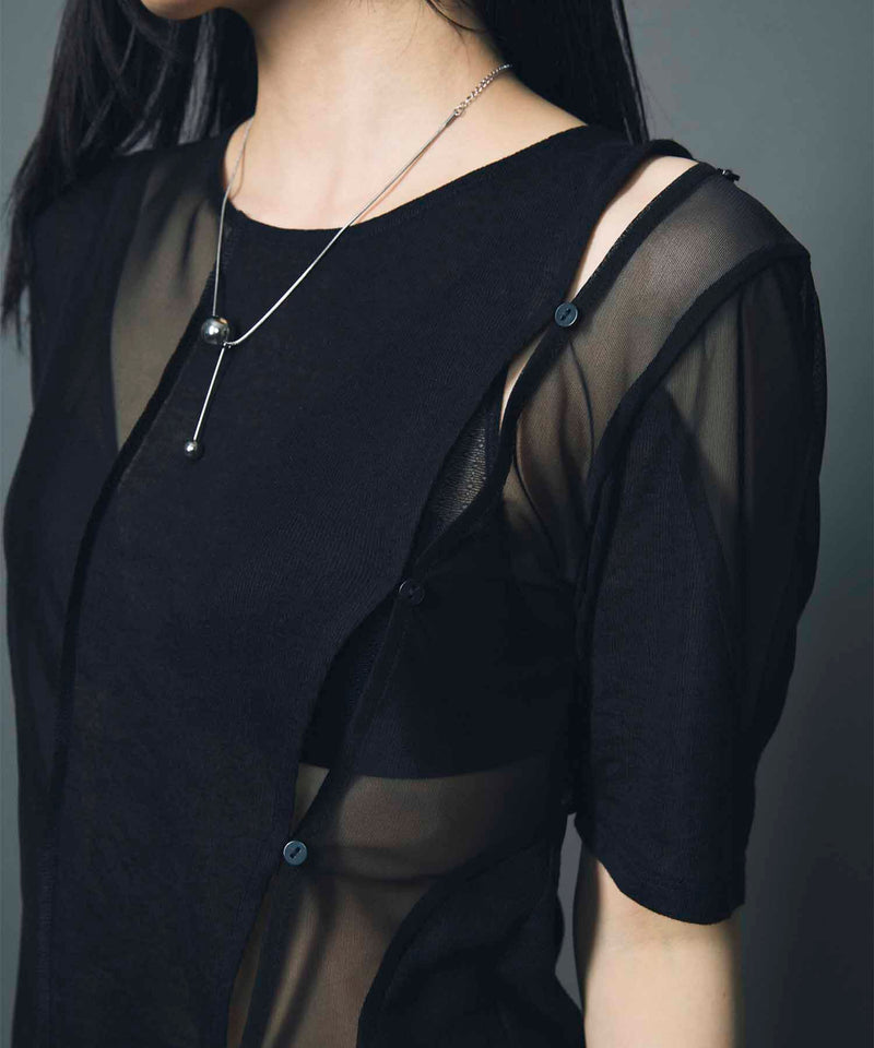 SHEER DOCKING TEE / BLACK