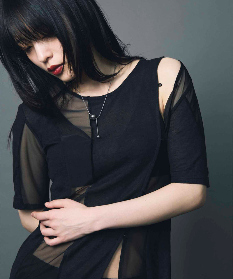 SHEER DOCKING TEE / BLACK