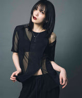 SHEER DOCKING TEE / BLACK