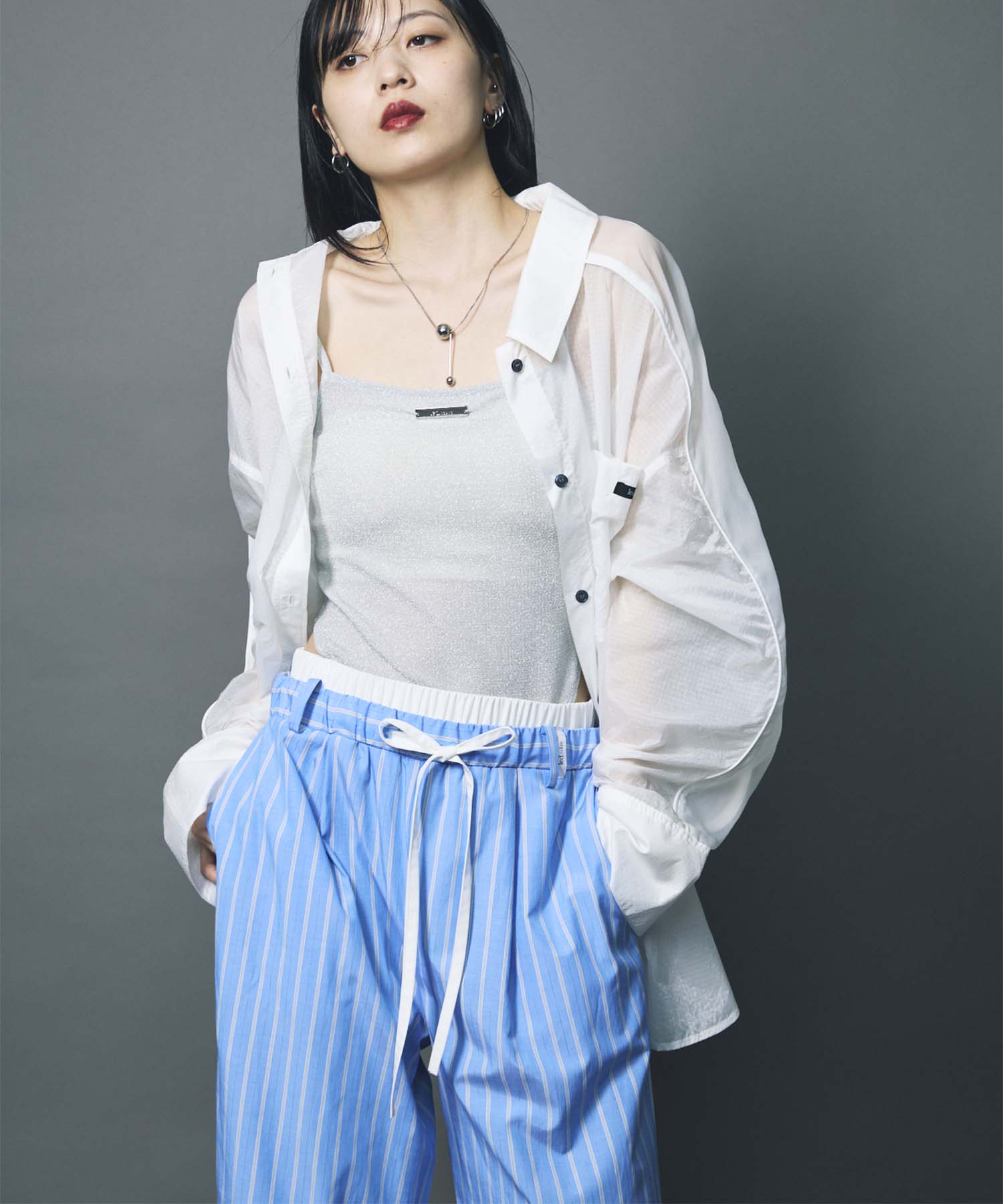 パンツ led.tokyo PLEATS HALF PANTS led.tokyo パンツ 「led.tokyo」LAYERED TUCK PANTS/レイヤード