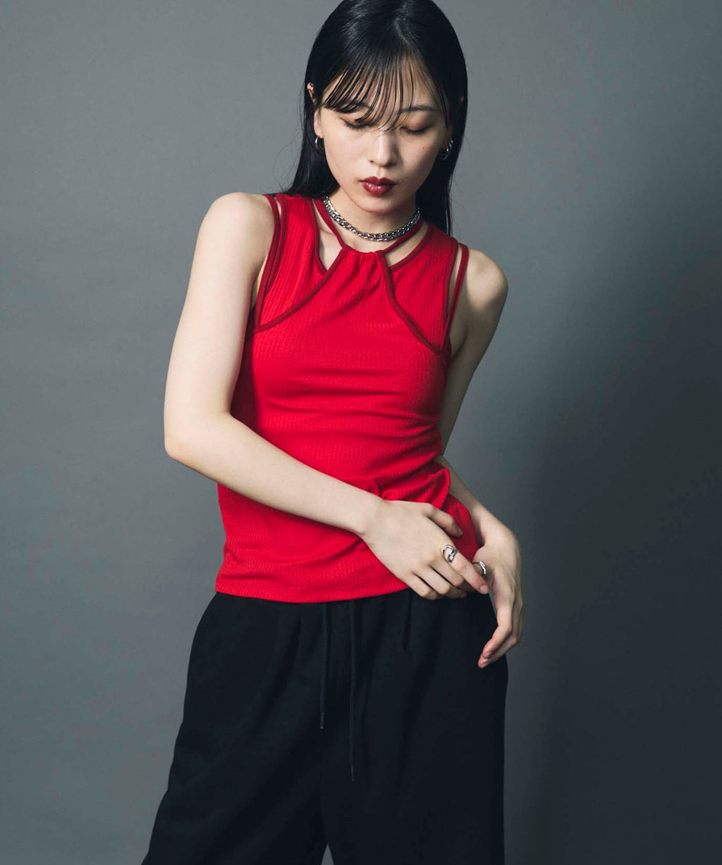 HAULTERNECK TANK TOP SET / RED – led-tokyo│レッドトーキョー