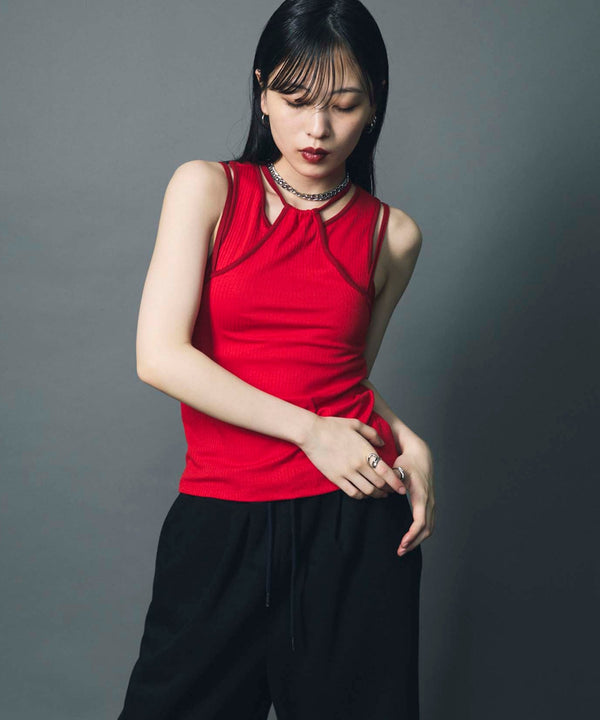 HAULTERNECK TANK TOP SET / RED