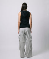 ZIP SWEAT CARGO PANTS / GRAY