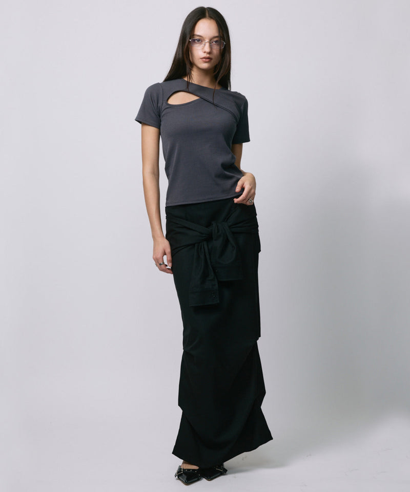 DESIGN OPEN TEE / CHARCOAL GRAY