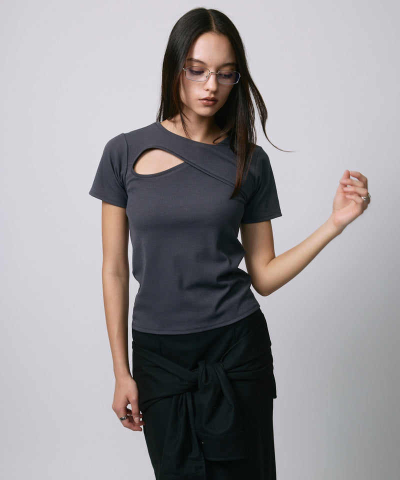 DESIGN OPEN TEE / CHARCOAL GRAY