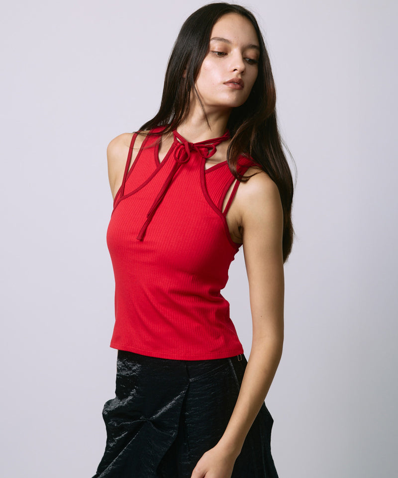 HAULTERNECK TANK TOP SET / RED