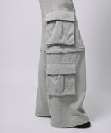 ZIP SWEAT CARGO PANTS / GRAY