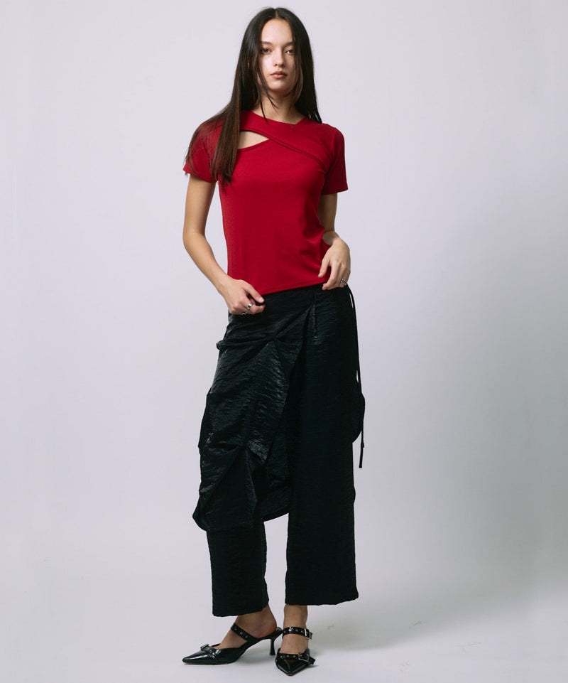 LAYERED SLACKS / BROWN