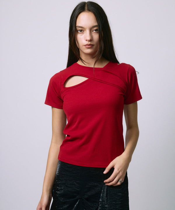 DESIGN OPEN TEE / RED