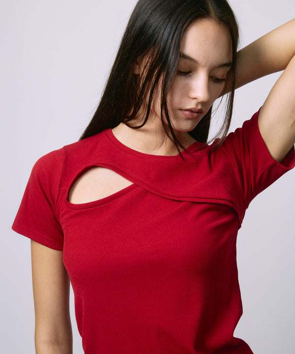 DESIGN OPEN TEE / RED