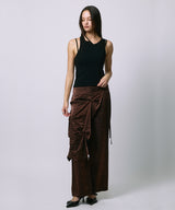 LAYERED SLACKS / BROWN