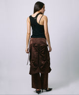 LAYERED SLACKS / BROWN