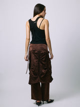 LAYERED SLACKS / BROWN