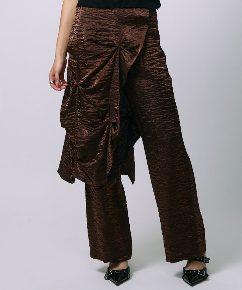 LAYERED SLACKS / BROWN