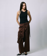 LAYERED SLACKS / BROWN