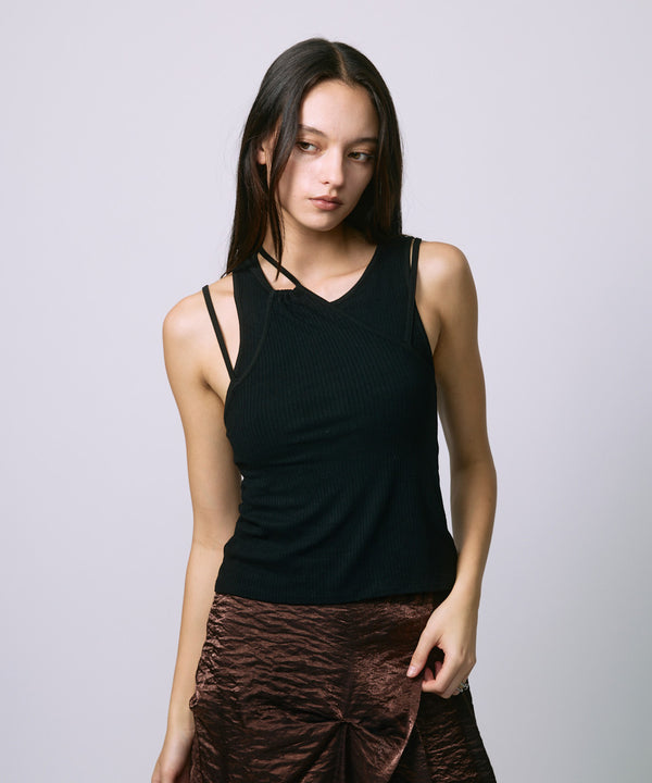 HAULTERNECK TANK TOP SET / BLACK