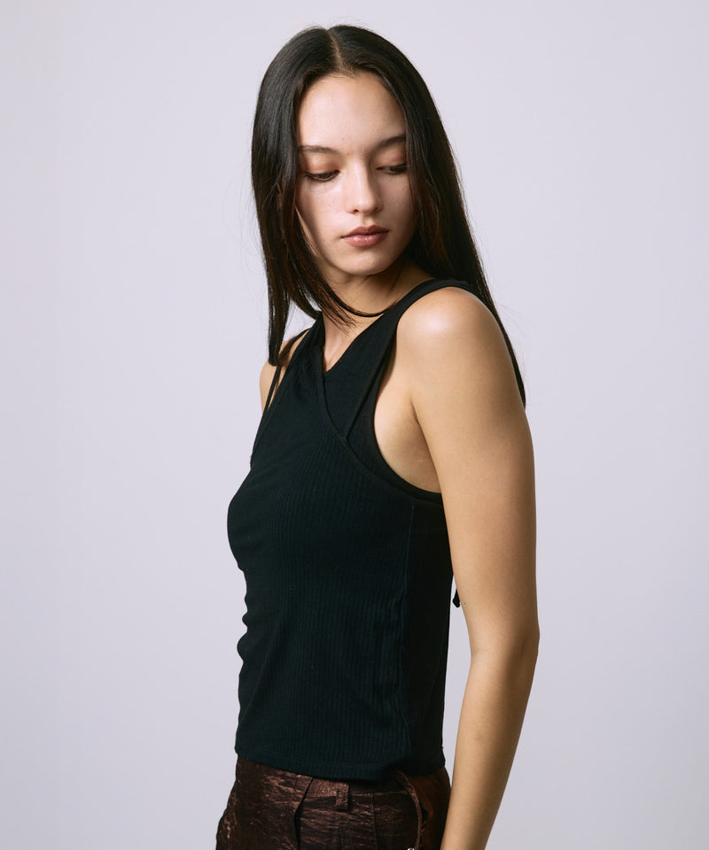 HAULTERNECK TANK TOP SET / BLACK