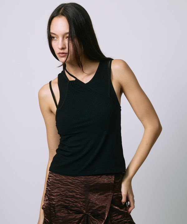 HAULTERNECK TANK TOP SET / BLACK