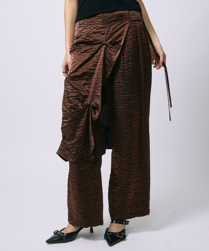 LAYERED SLACKS / BROWN