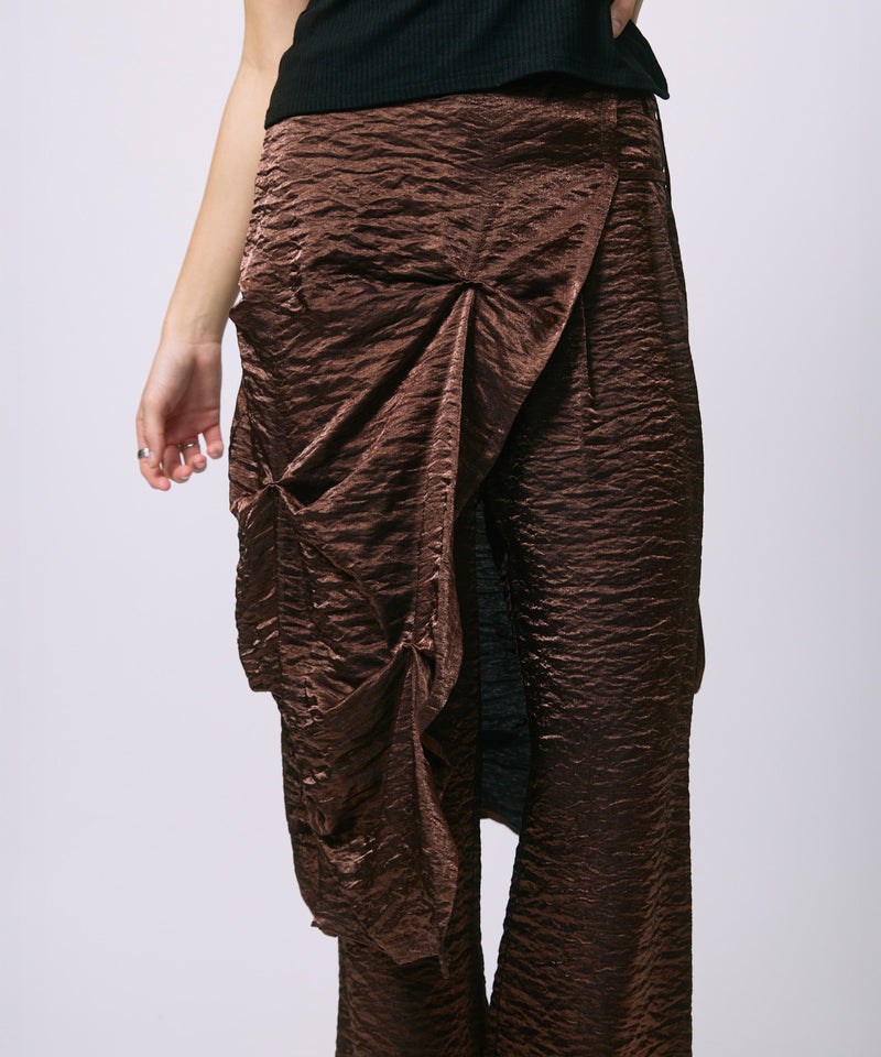 LAYERED SLACKS / BROWN
