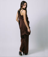 LAYERED SLACKS / BROWN