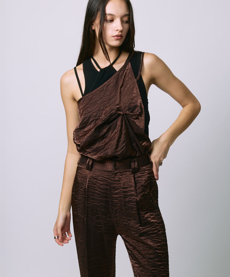 LAYERED SLACKS / BROWN
