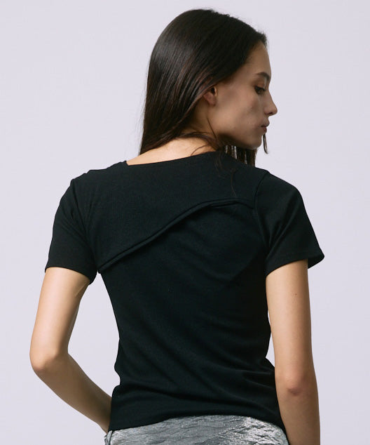 DESIGN OPEN TEE / BLACK
