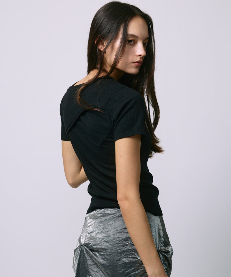 DESIGN OPEN TEE / BLACK