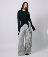 ZIP SWEAT CARGO PANTS / GRAY