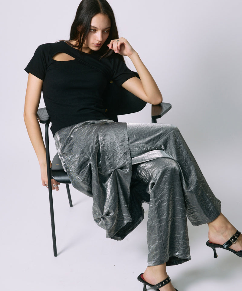 LAYERED SLACKS / GRAY