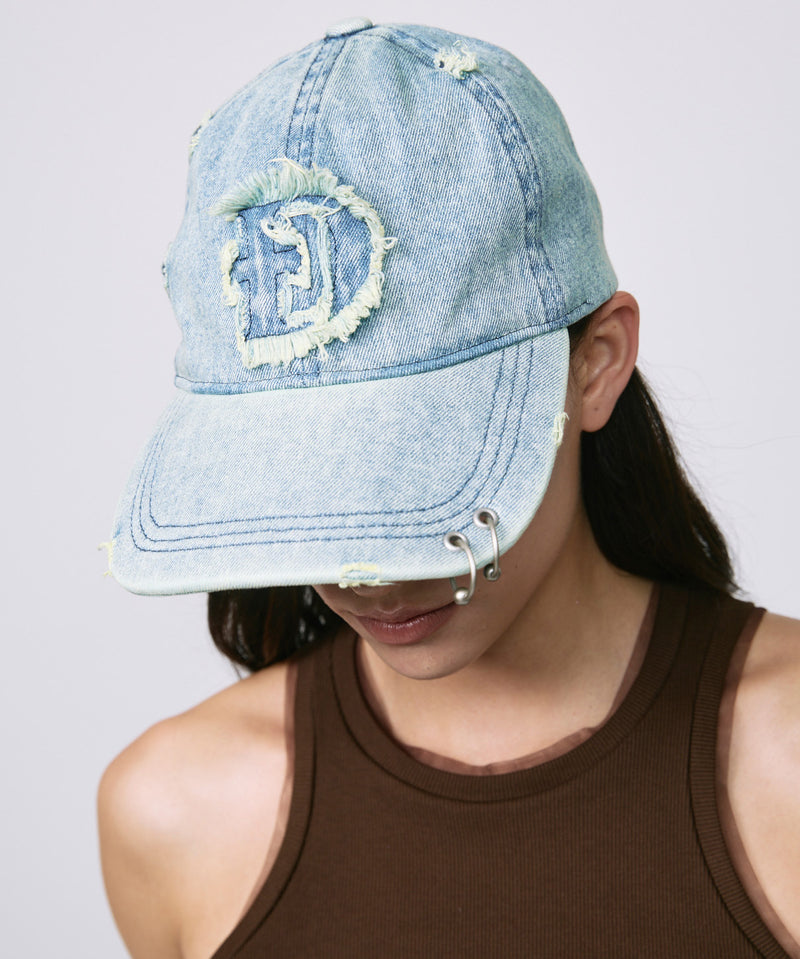 led.logo pierce cap / INDIGO