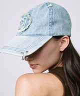 led.logo pierce cap / INDIGO