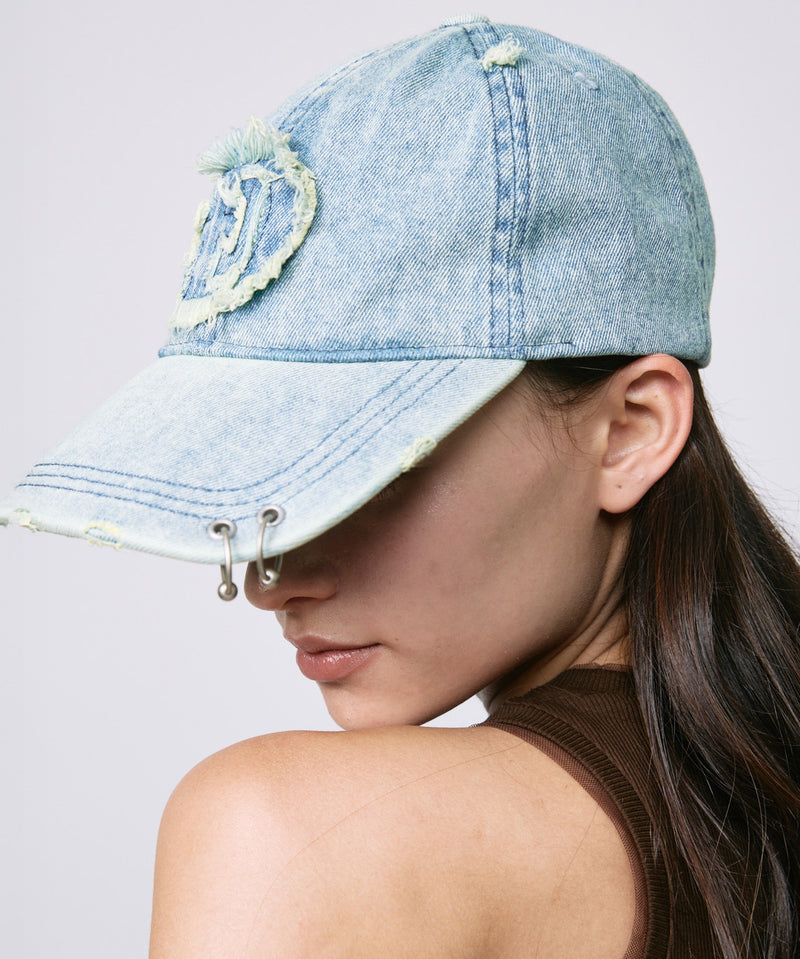 led.logo pierce cap / INDIGO