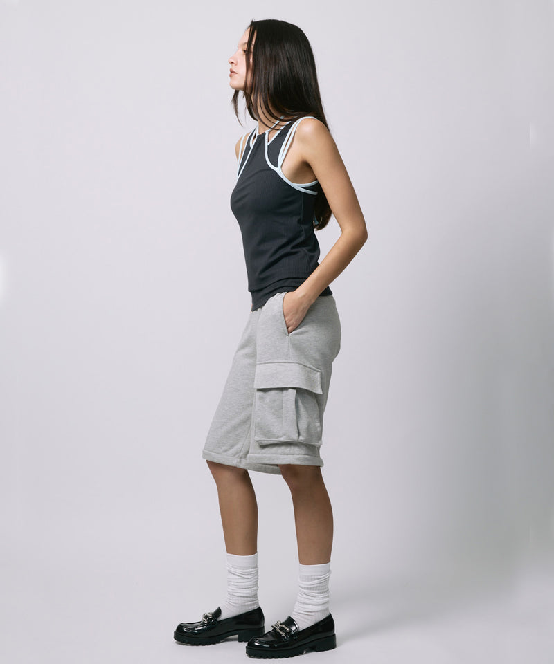 ZIP SWEAT CARGO PANTS / GRAY