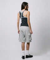 ZIP SWEAT CARGO PANTS / GRAY