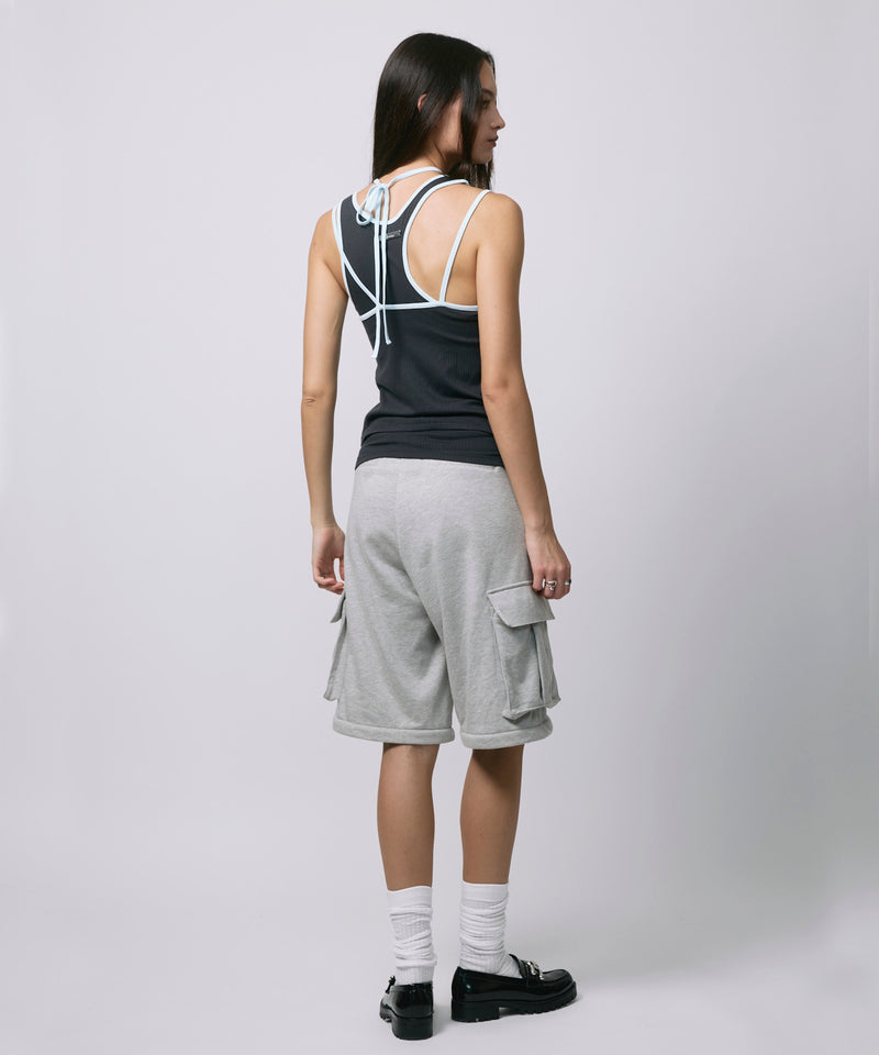 ZIP SWEAT CARGO PANTS / GRAY