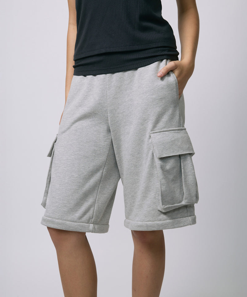ZIP SWEAT CARGO PANTS / GRAY