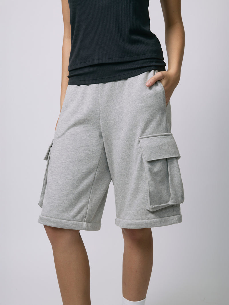 ZIP SWEAT CARGO PANTS / GRAY