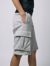 ZIP SWEAT CARGO PANTS / GRAY