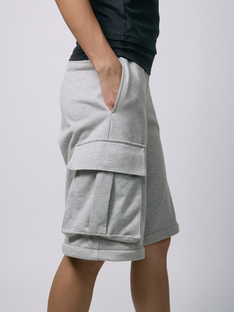 ZIP SWEAT CARGO PANTS / GRAY