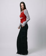 LAYRED TANK SELEEVE / RED