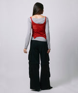 ZIP SWEAT CARGO PANTS / BLACK