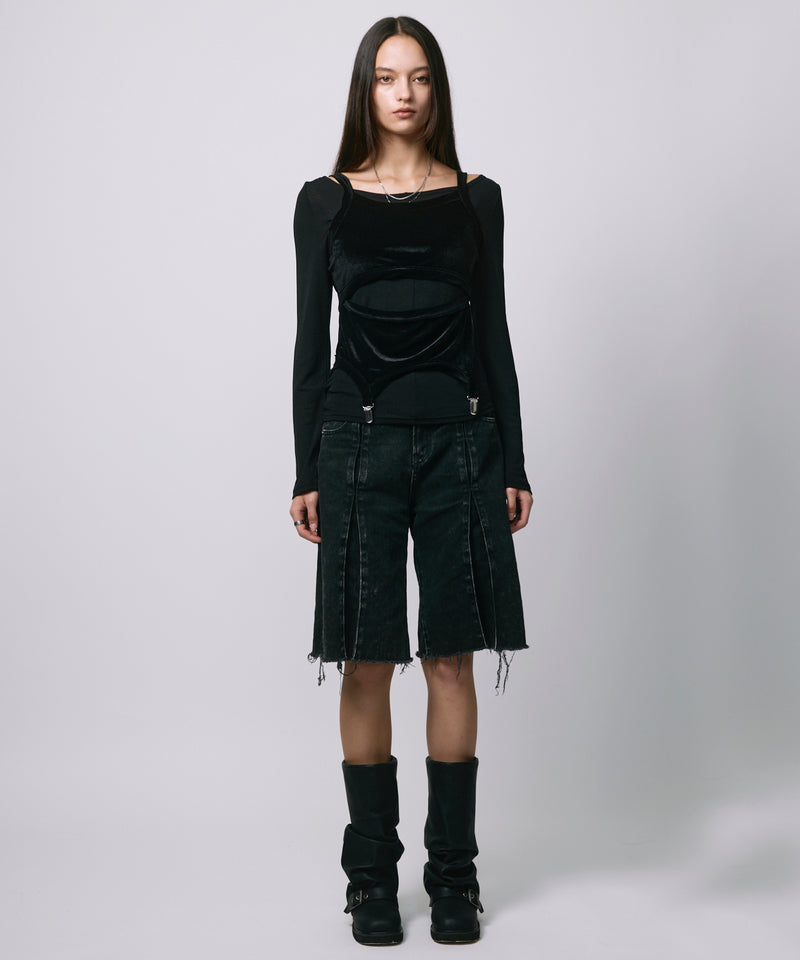 LAYRED TANK SELEEVE / BLACK