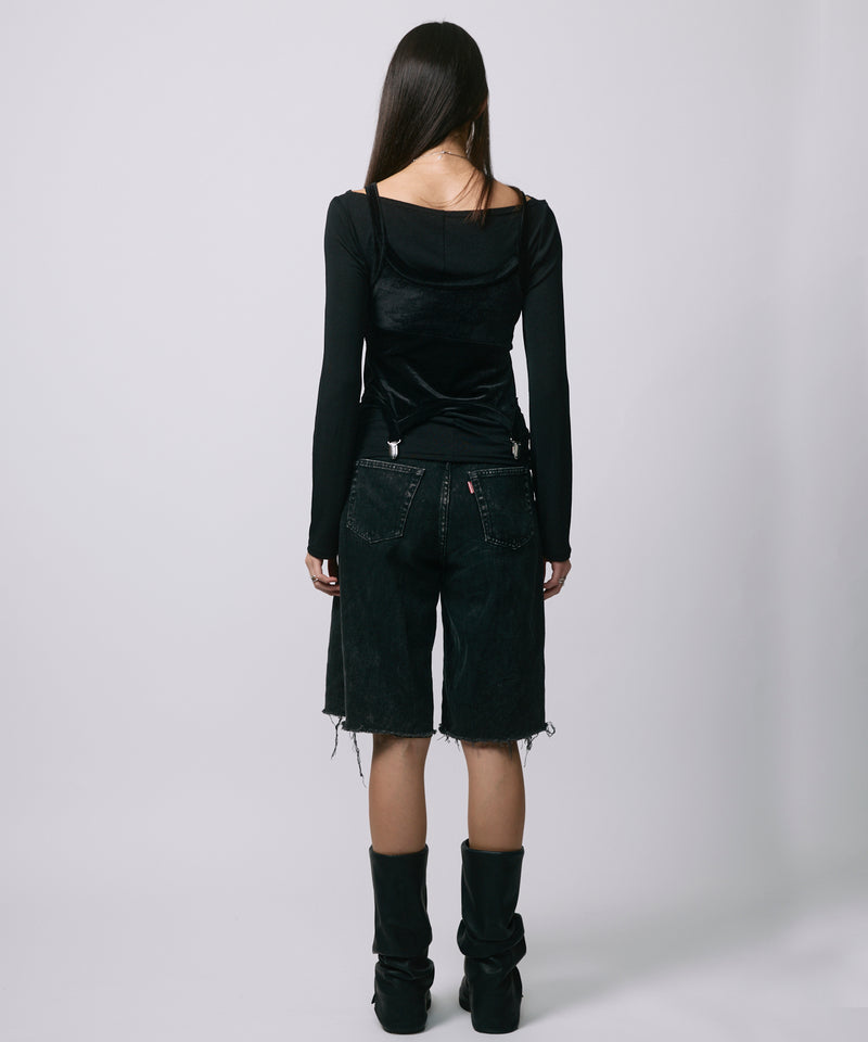 LAYRED TANK SELEEVE / BLACK