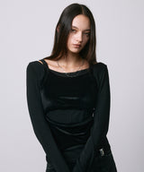 LAYRED TANK SELEEVE / BLACK