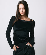 LAYRED TANK SELEEVE / BLACK