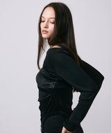 LAYRED TANK SELEEVE / BLACK