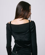 LAYRED TANK SELEEVE / BLACK